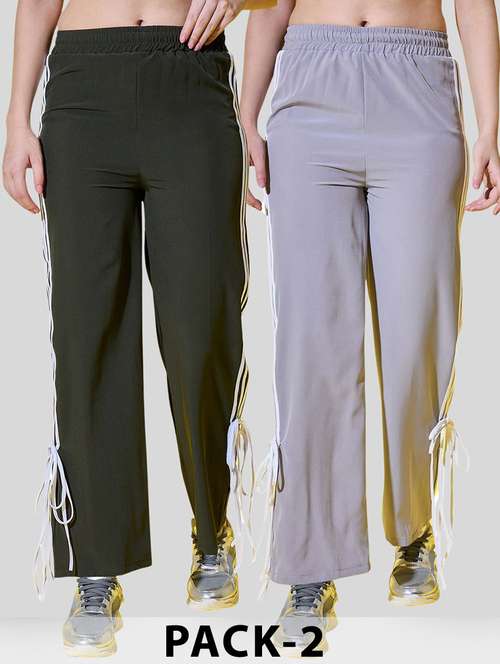 women pack of 2 tapered relaxed fit track pant - 22187181 -  Standard Image - 0