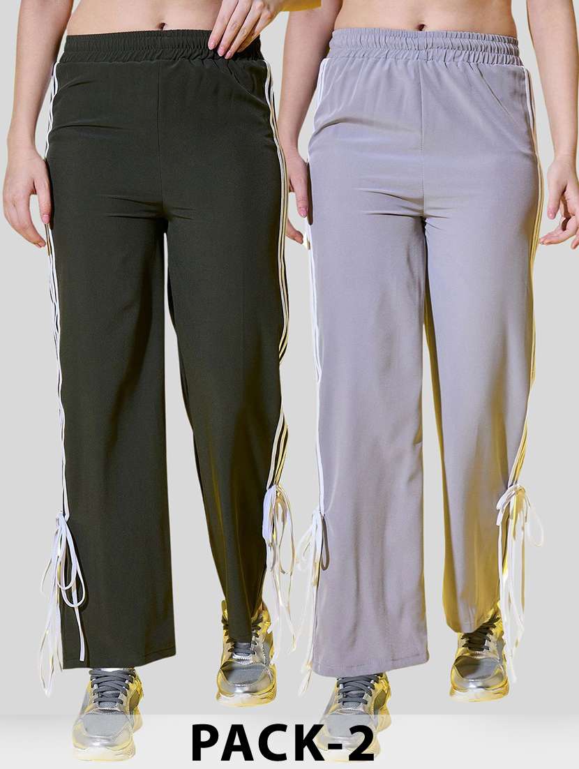 women pack of 2 tapered relaxed fit track pant