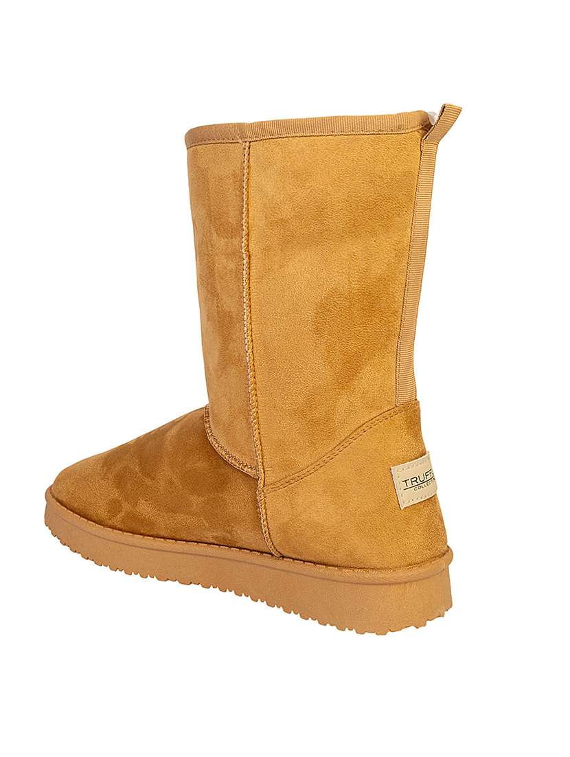 women solid slip on high ankle boots - 22187264 -  Standard Image - 3