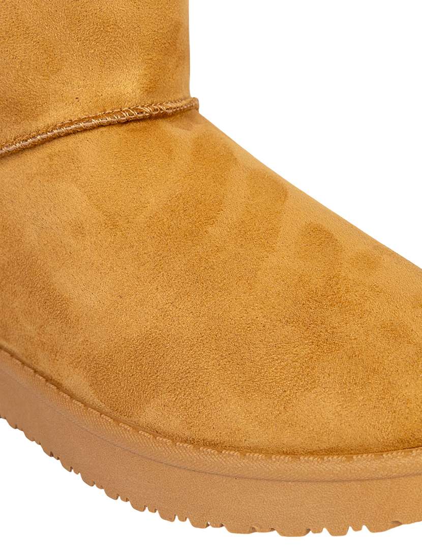 women solid slip on high ankle boots - 22187264 -  Standard Image - 5