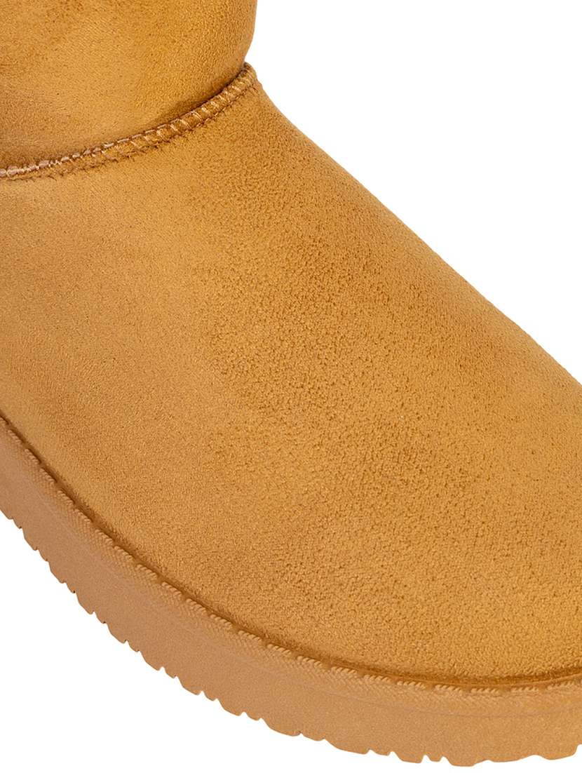 women solid slip on high ankle boots - 22187265 -  Standard Image - 5