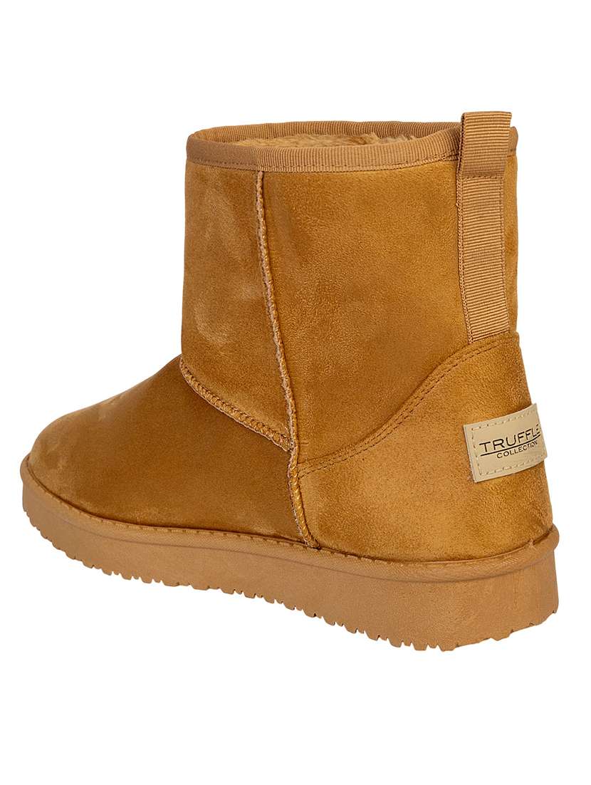 women solid slip on high ankle boots - 22187266 -  Standard Image - 3