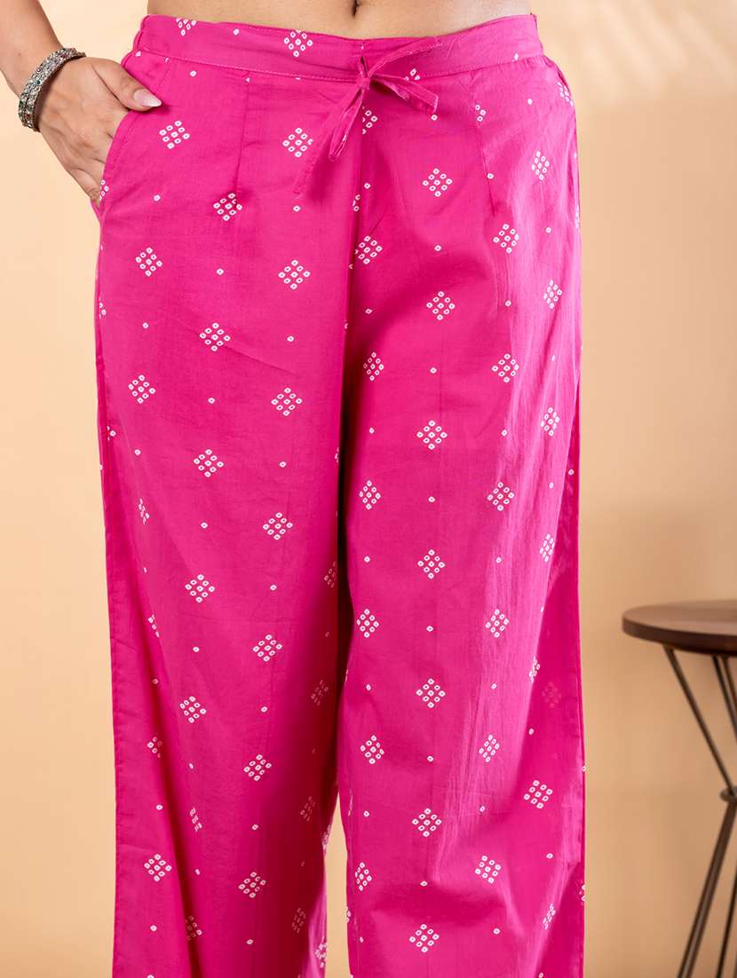 women printed three quarter sleeve kurta pant with dupatta set - 22187413 -  Standard Image - 5
