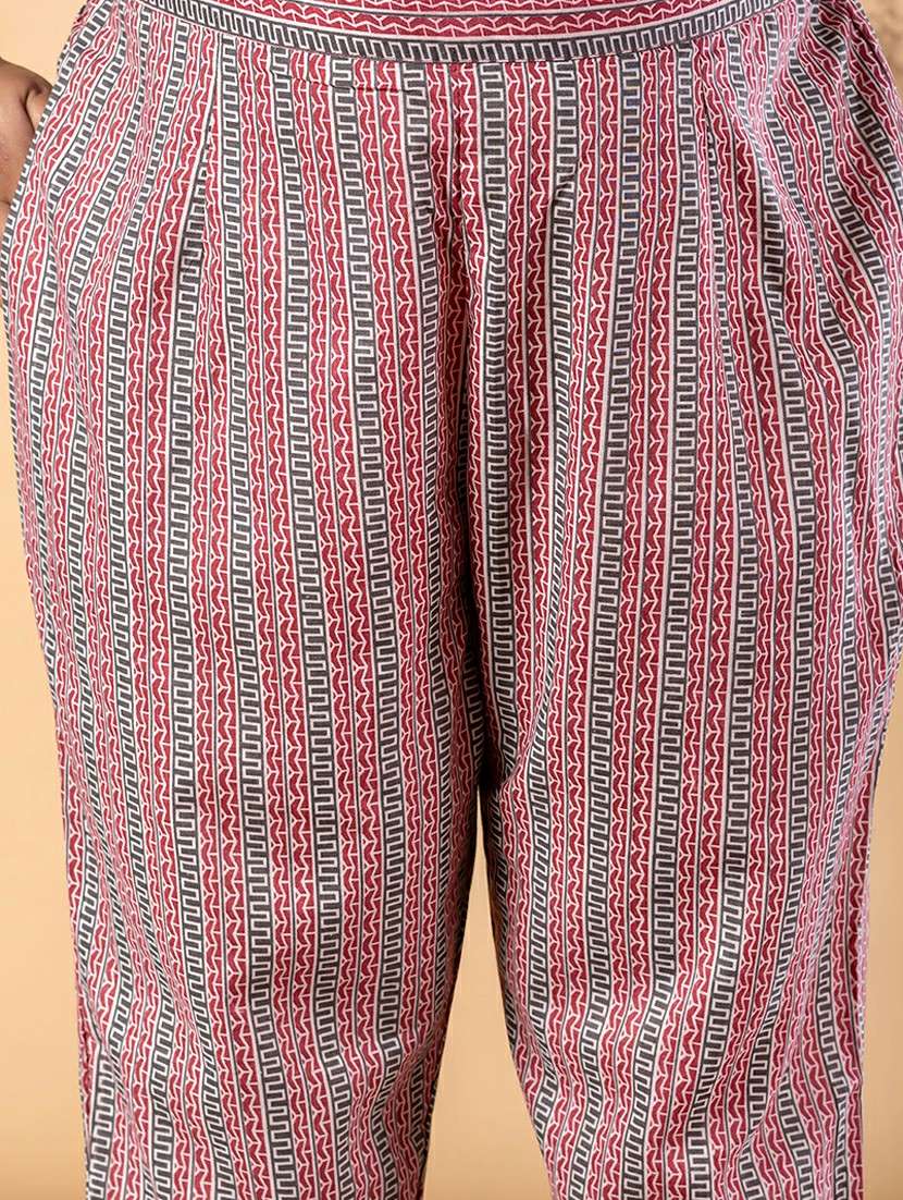 women plus size three quarter sleeve kurta pant with dupatta set - 22187480 -  Standard Image - 5