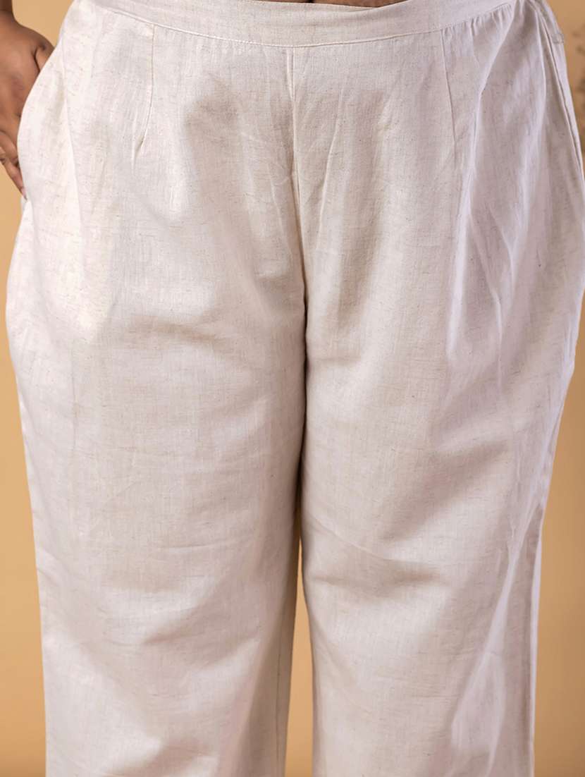 women plus size three quarter sleeve kurta pant set - 22187542 -  Standard Image - 5