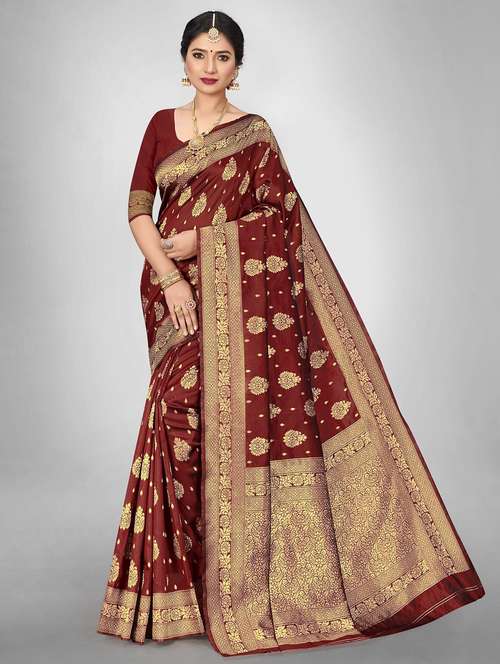 women self design kanjivaram saree with blouse - 22187629 -  Standard Image - 0