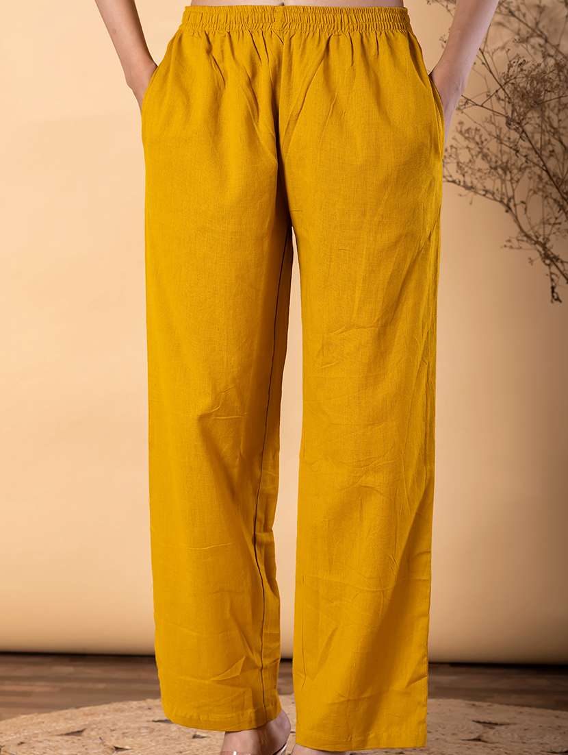 women solid with work three quarter sleeve shirt & trouser co-ord set - 22187644 -  Standard Image - 5