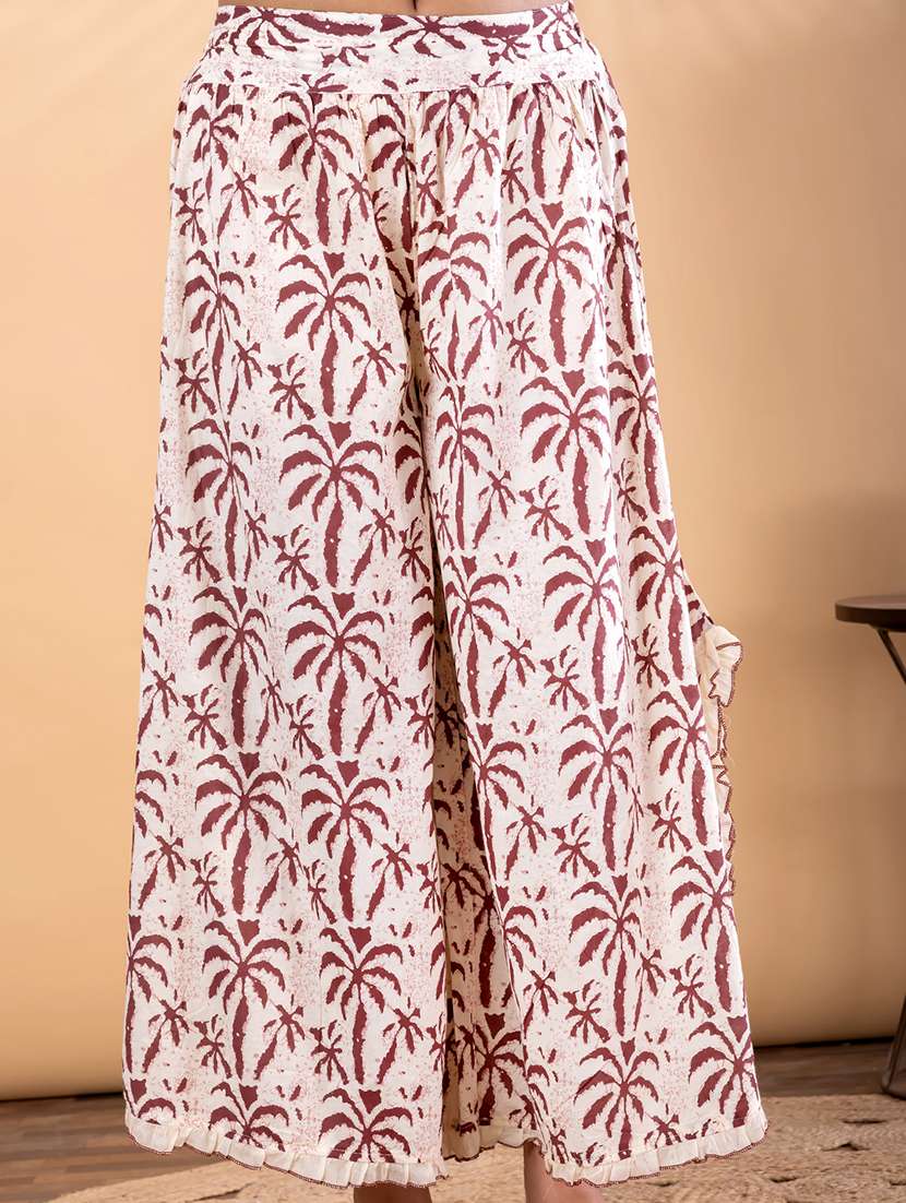 women printed three quarter sleeve ethnic co-ord set - 22187647 -  Standard Image - 5