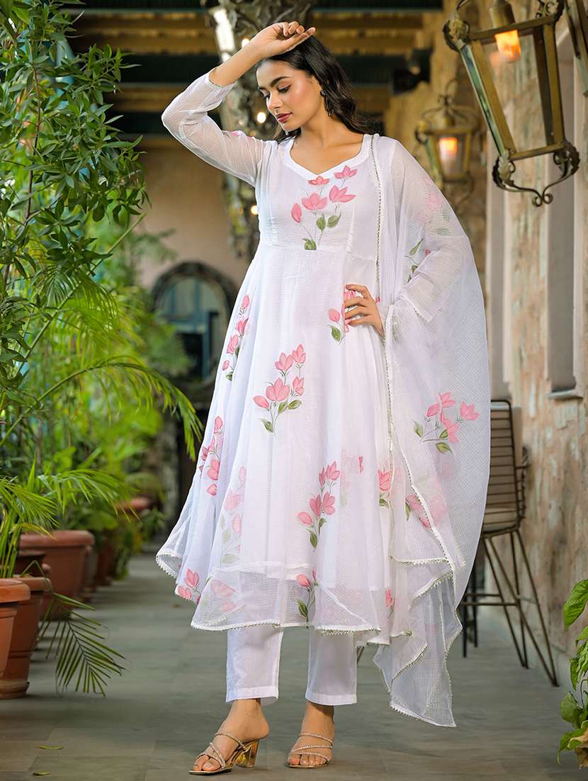 women floral long sleeve kurta pant with dupatta set - 22187661 -  Standard Image - 3