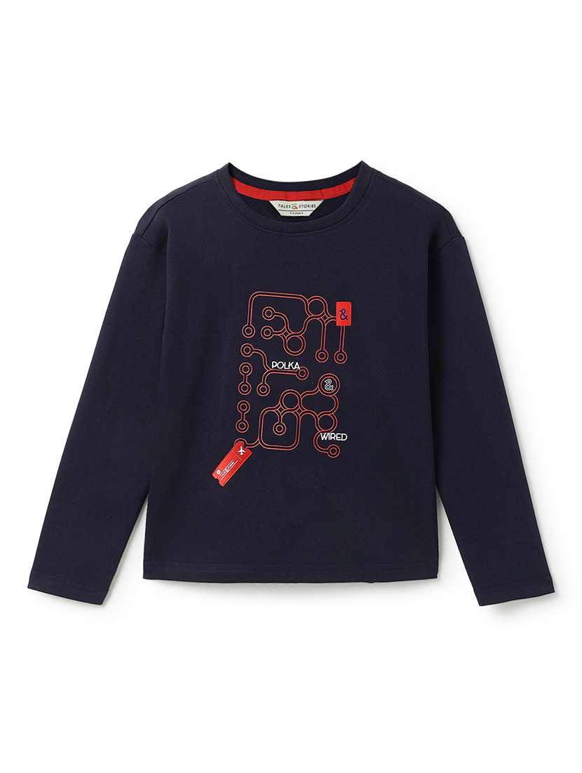 boys printed long sleeve t-shirt