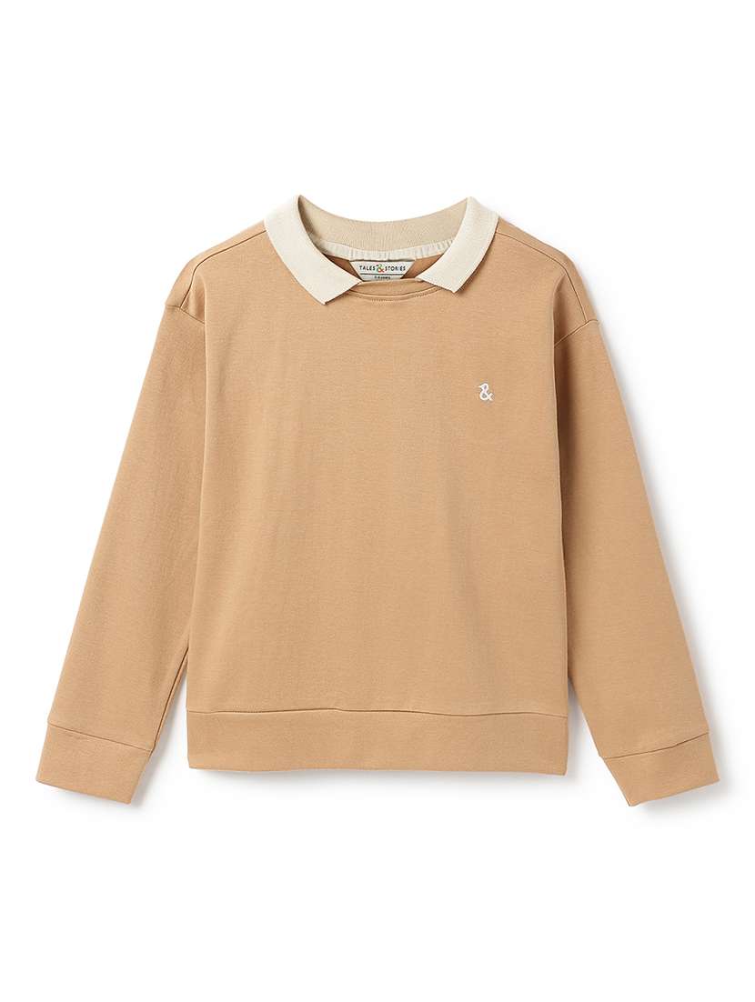 boys solid long sleeve polo t-shirt