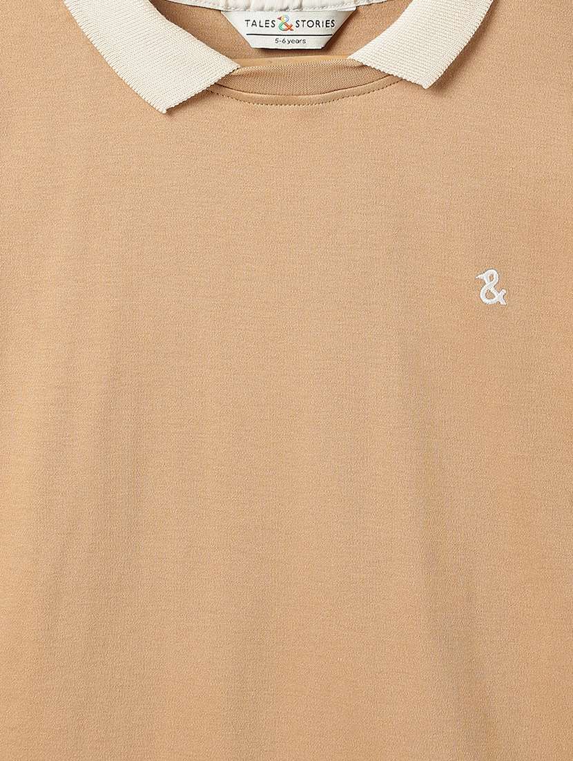 Boys Solid Long Sleeve Polo T-shirt - 22187679 -  Standard Image - 3