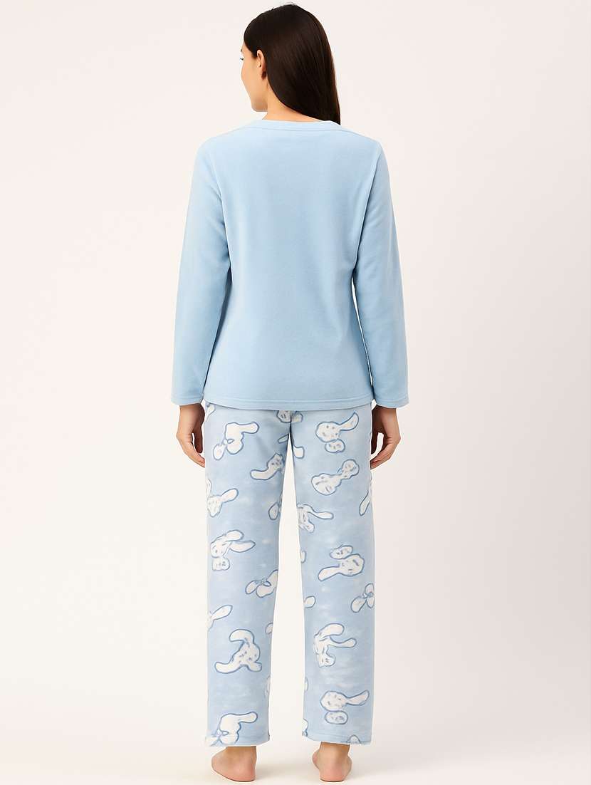 women printed nightwear pyjama set - 22187713 -  Standard Image - 3