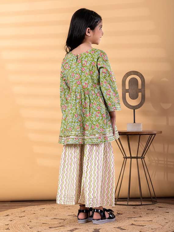 green cotton suit set - 22187750 -  Standard Image - 3