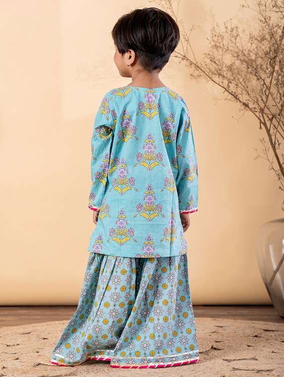 blue cotton suit set - 22187755 -  Standard Image - 3