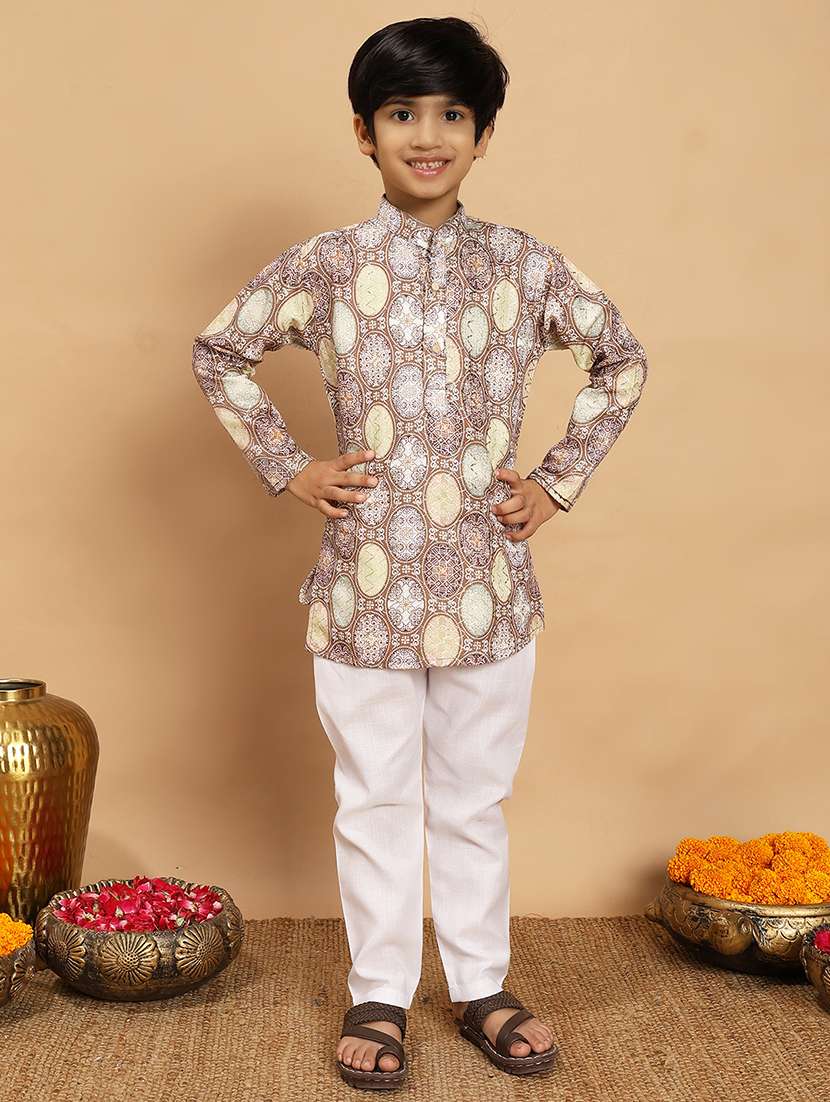beige rayon kurta sets kurtas & set