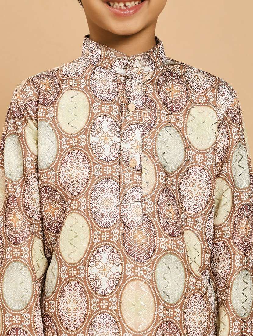 beige rayon kurta sets kurtas & set - 22187769 -  Standard Image - 5