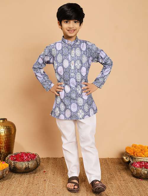 lavender rayon kurta sets kurtas & set - 22187772 -  Standard Image - 0
