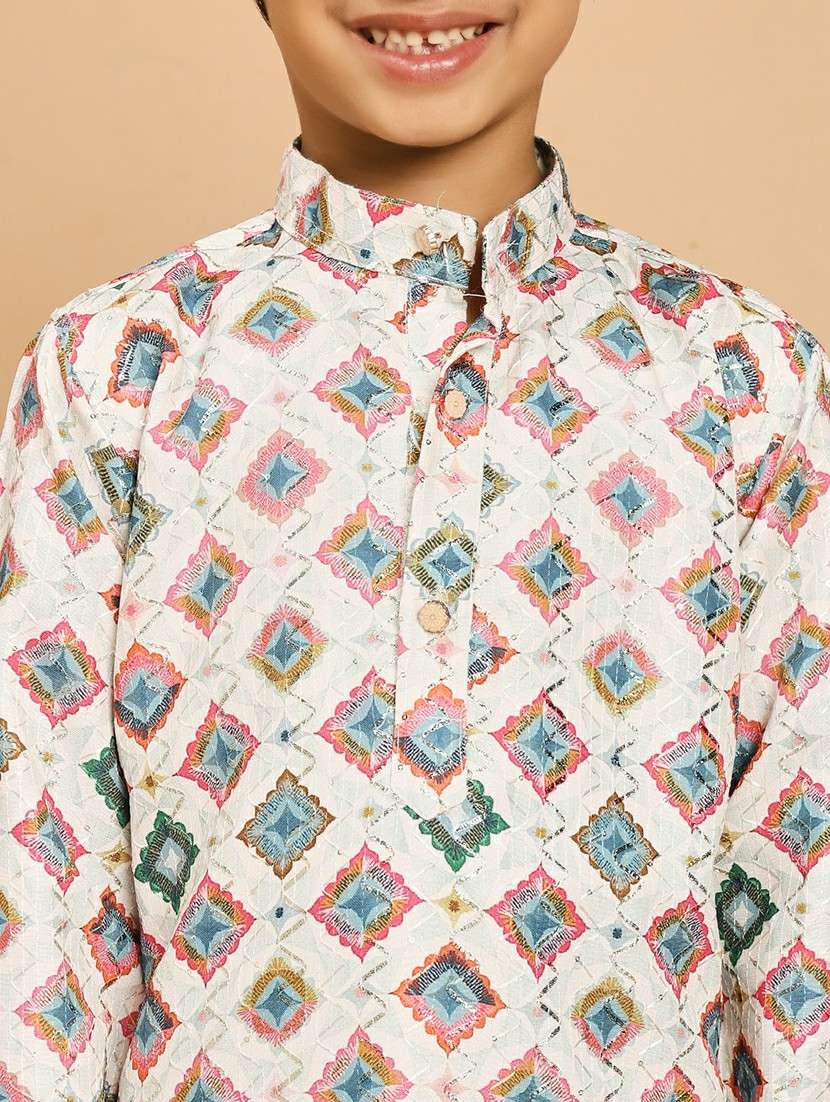 cream rayon kurta sets kurtas & set - 22187774 -  Standard Image - 5