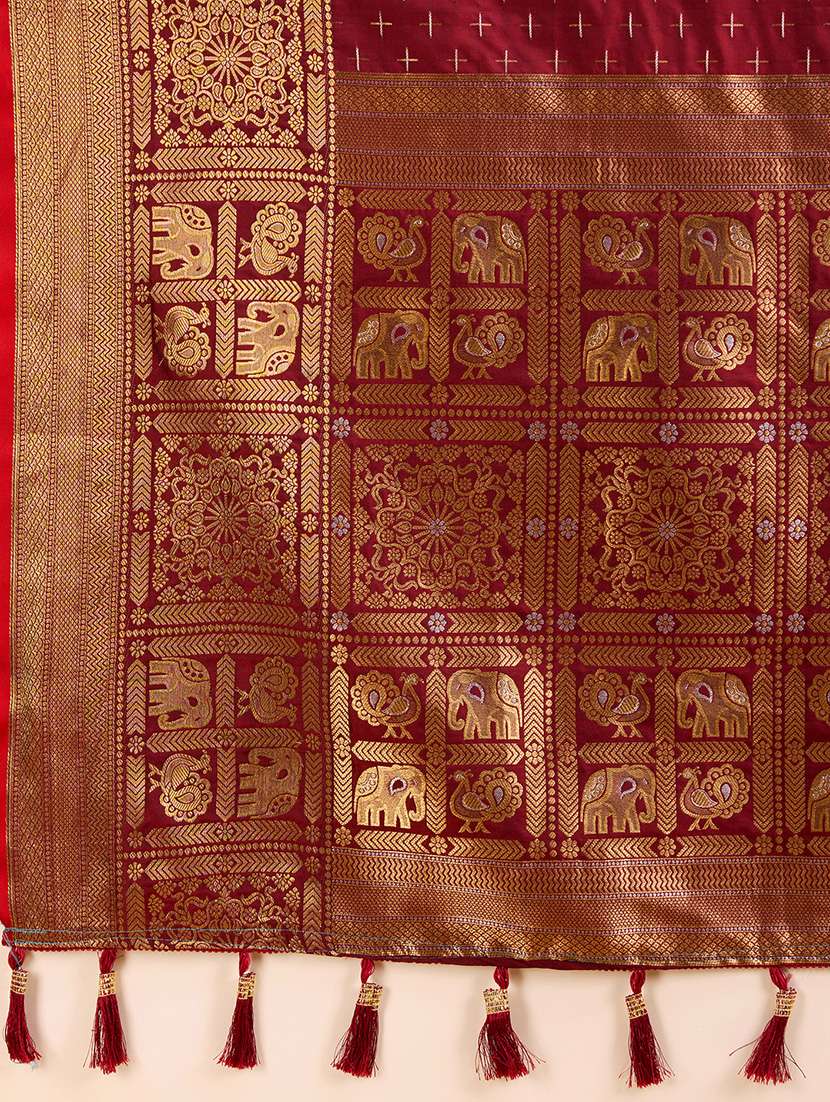 women self design bordered saree with blouse - 22187778 -  Standard Image - 5