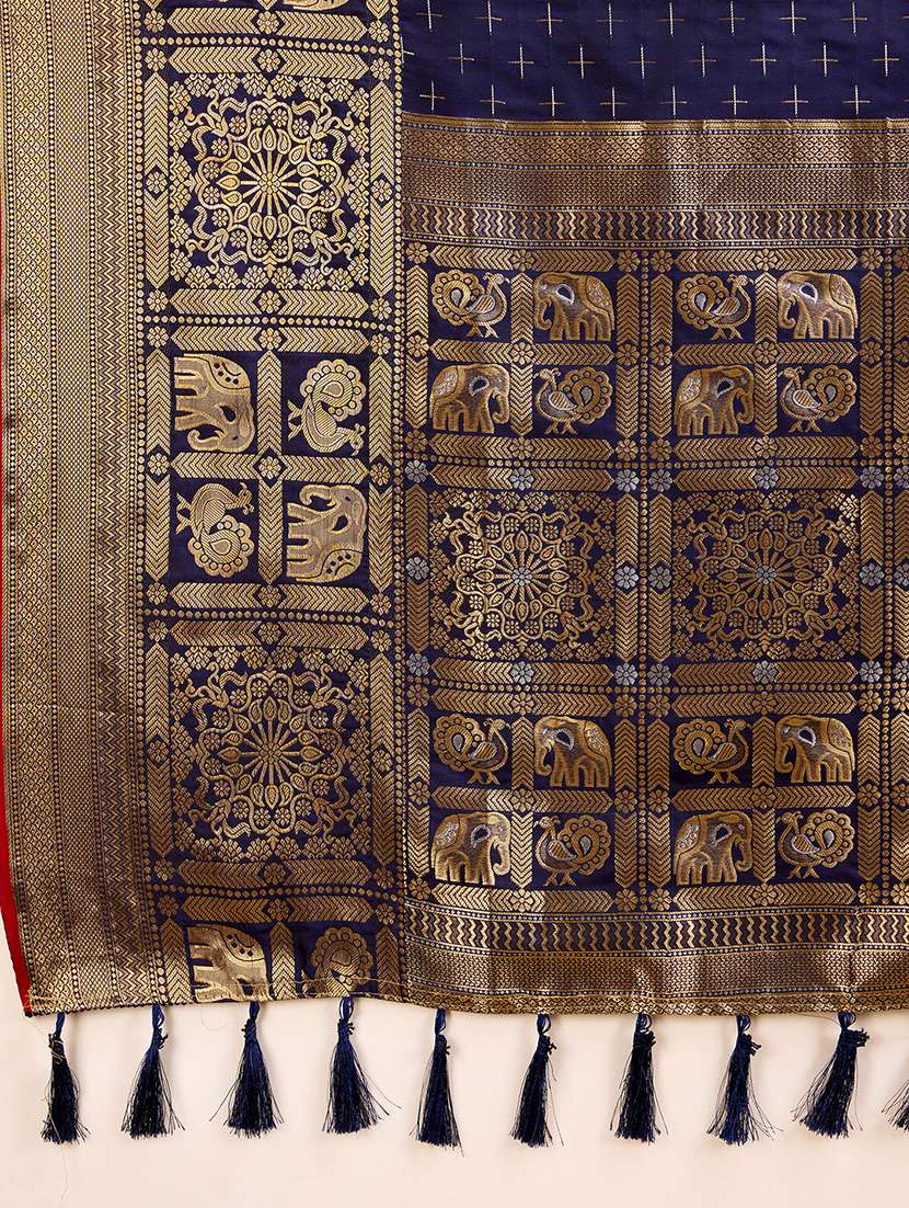 women self design bordered saree with blouse - 22187779 -  Standard Image - 5