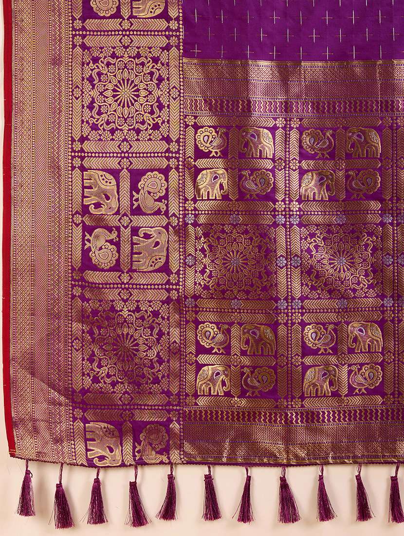 women self design bordered saree with blouse - 22187780 -  Standard Image - 5