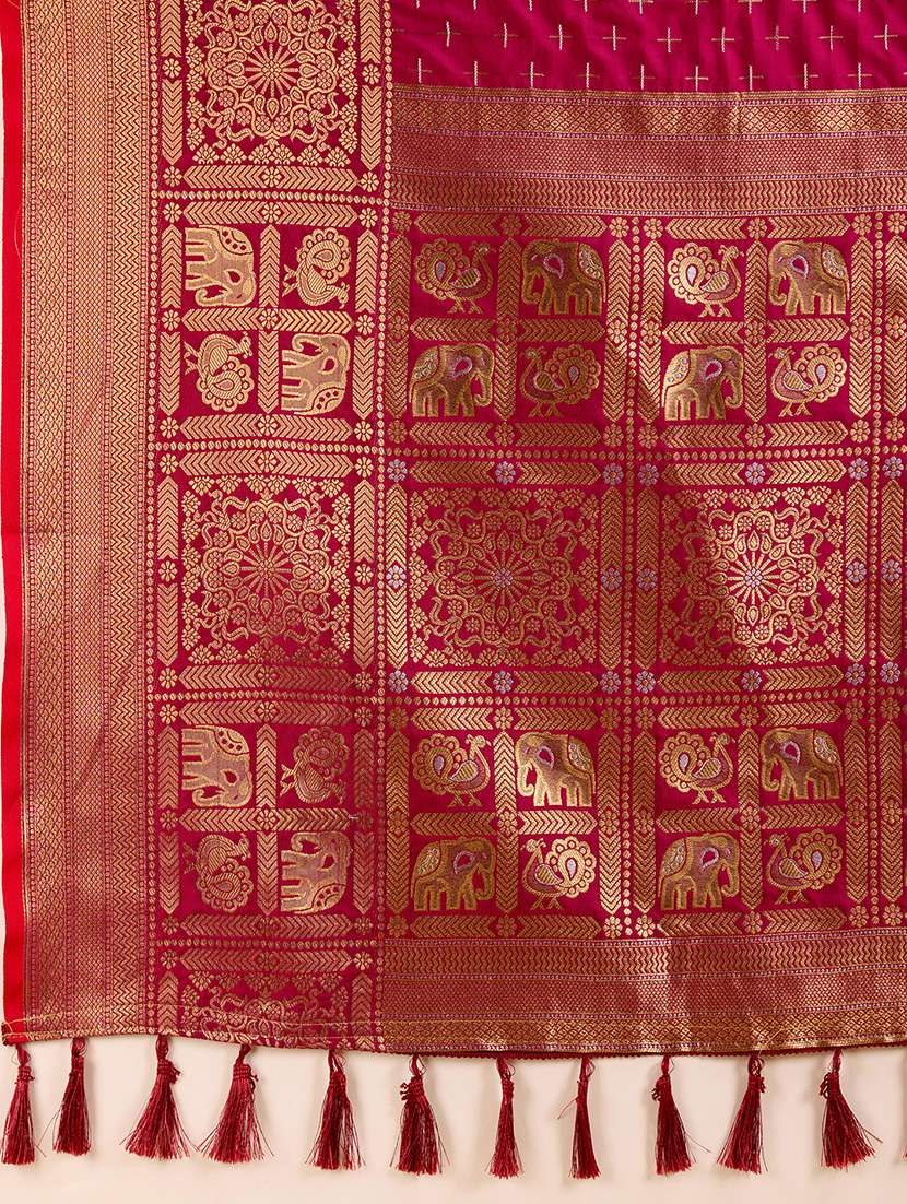 women self design bordered saree with blouse - 22187782 -  Standard Image - 5