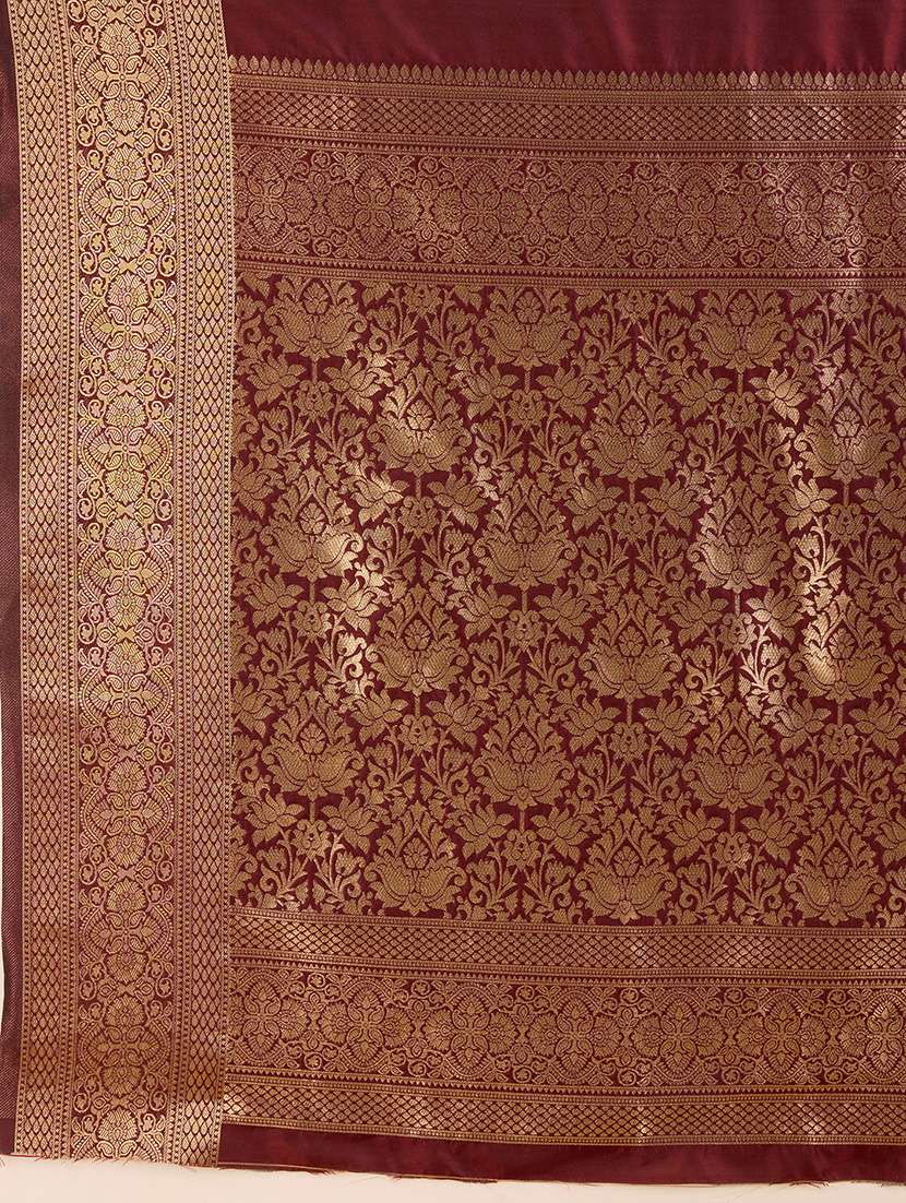 women solid with bordered saree with blouse - 22187785 -  Standard Image - 5