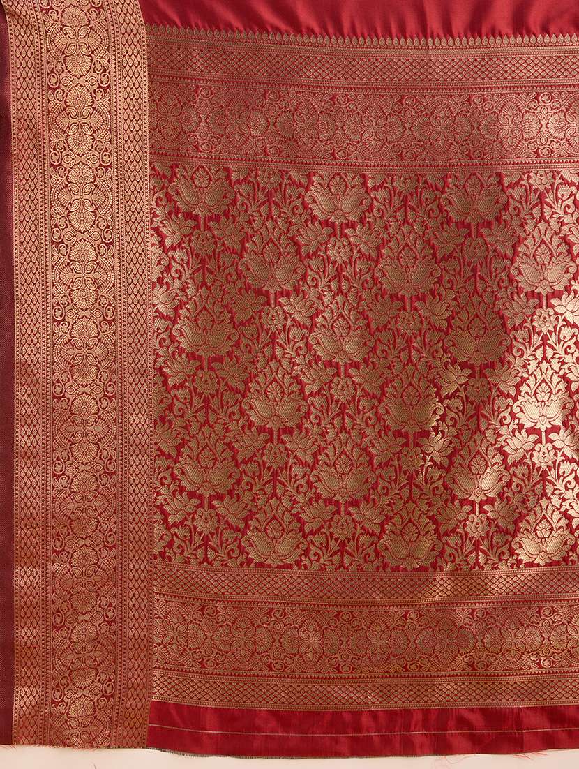 women solid with bordered saree with blouse - 22187787 -  Standard Image - 5