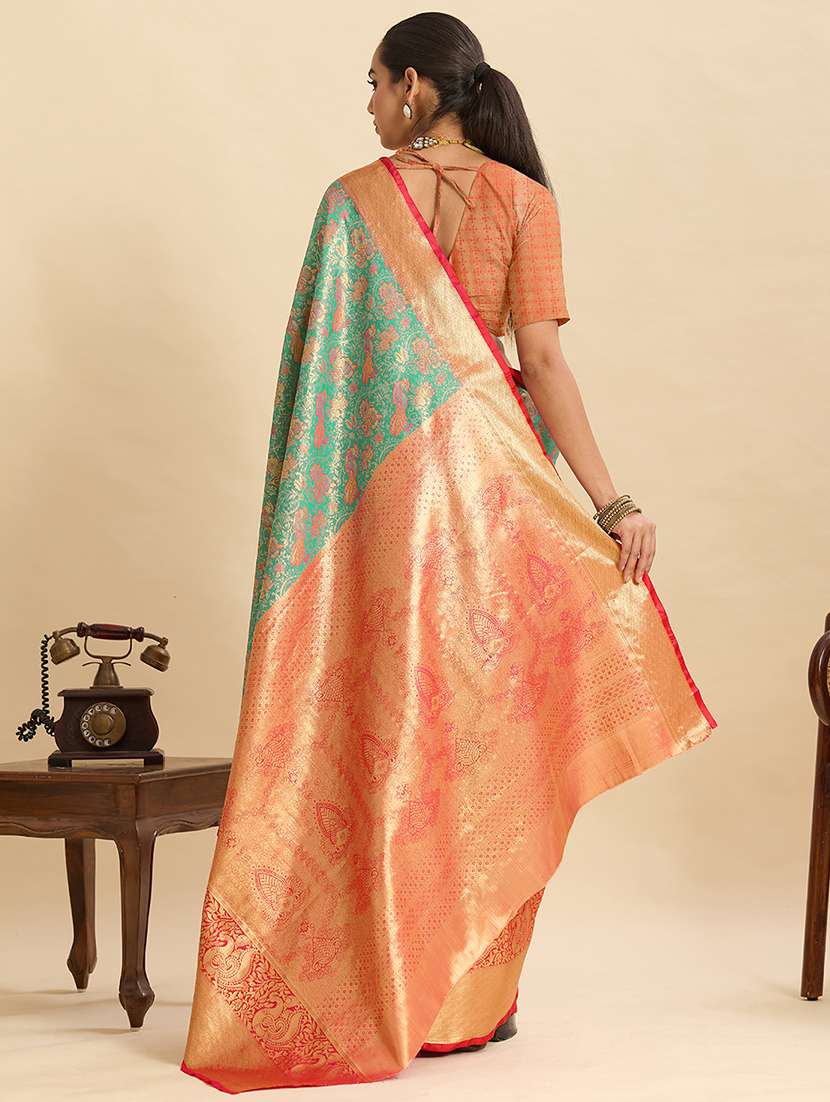 women self design banarasi saree with blouse - 22187790 -  Standard Image - 3