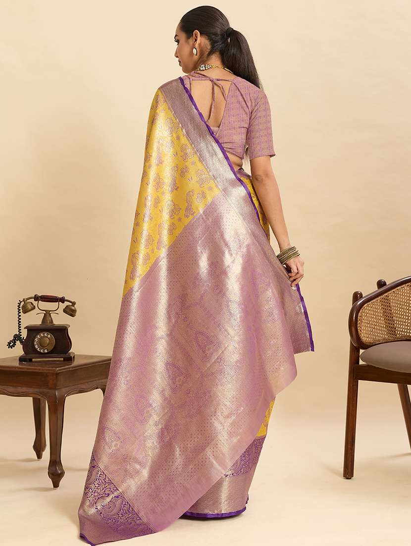 women self design banarasi saree with blouse - 22187791 -  Standard Image - 3