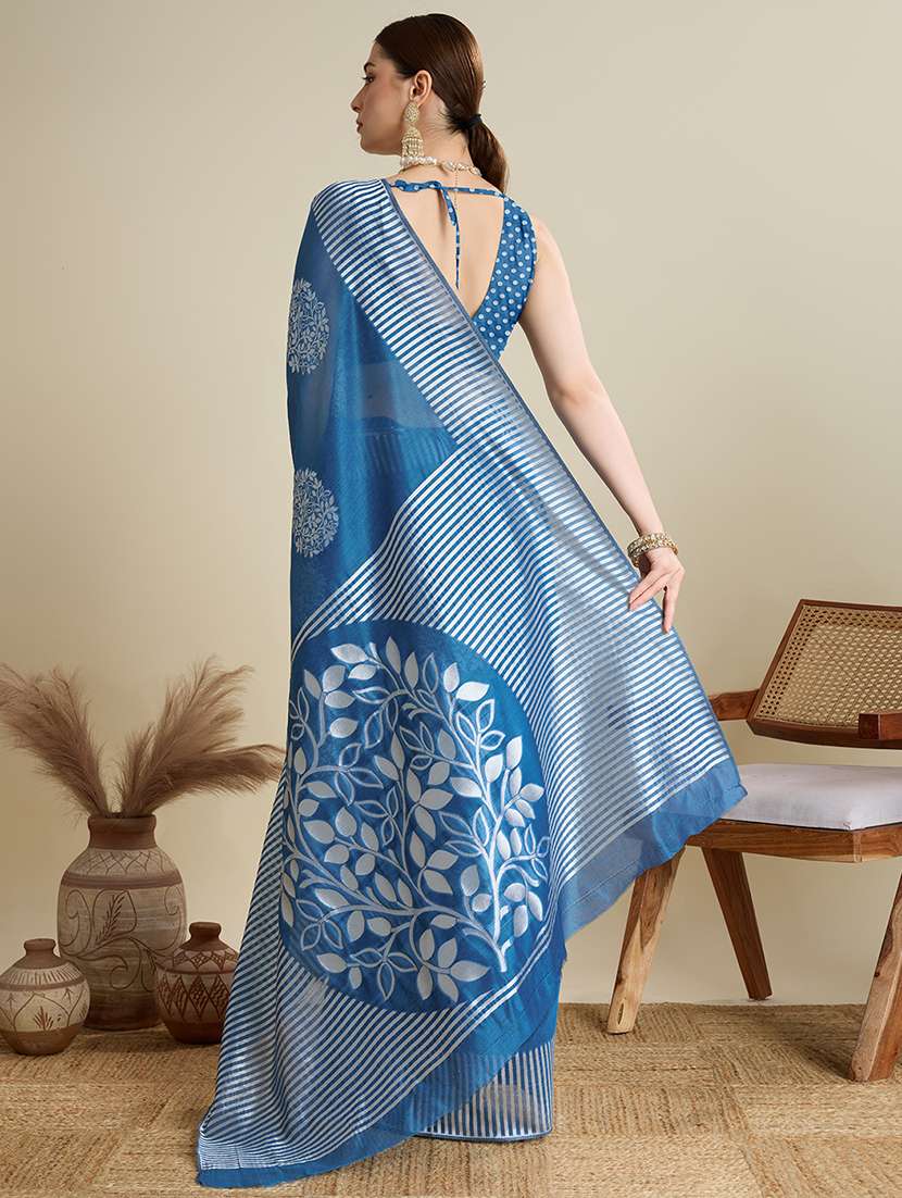 women self design bordered saree with blouse - 22187807 -  Standard Image - 3