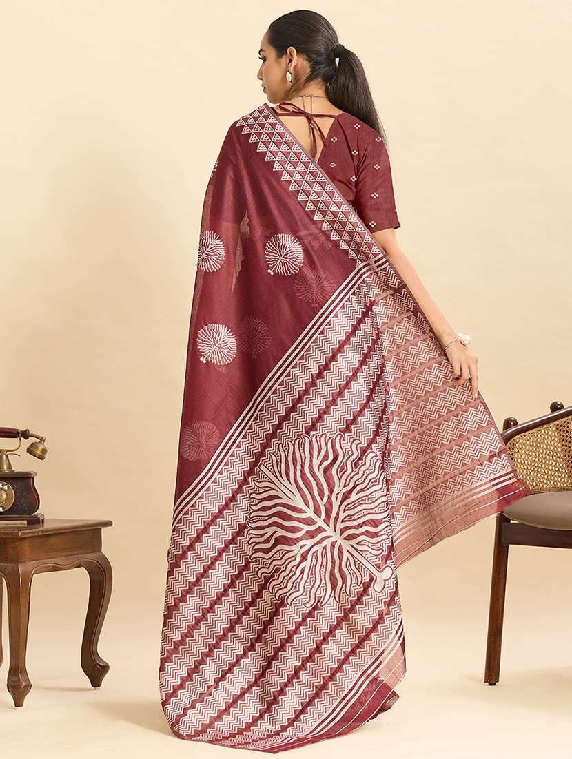 women self design bordered saree with blouse - 22187816 -  Standard Image - 3