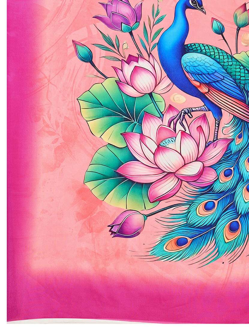 women floral printed saree with blouse - 22187818 -  Standard Image - 5