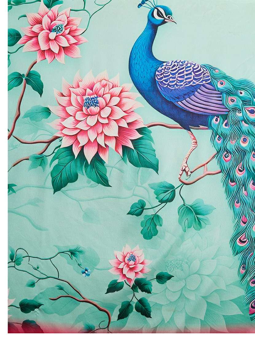 women floral printed saree with blouse - 22187820 -  Standard Image - 5