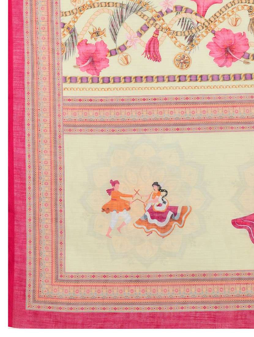 women printed casual wear saree with blouse - 22187844 -  Standard Image - 5