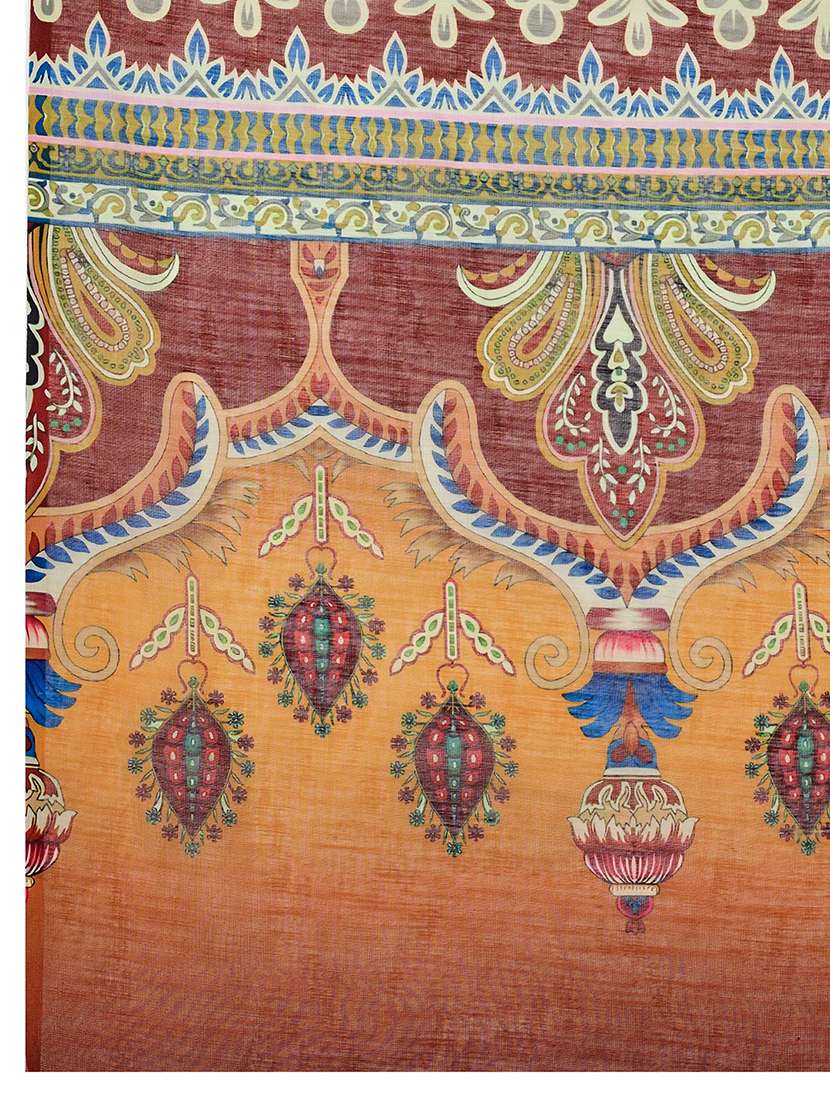 women printed casual wear saree with blouse - 22187845 -  Standard Image - 5