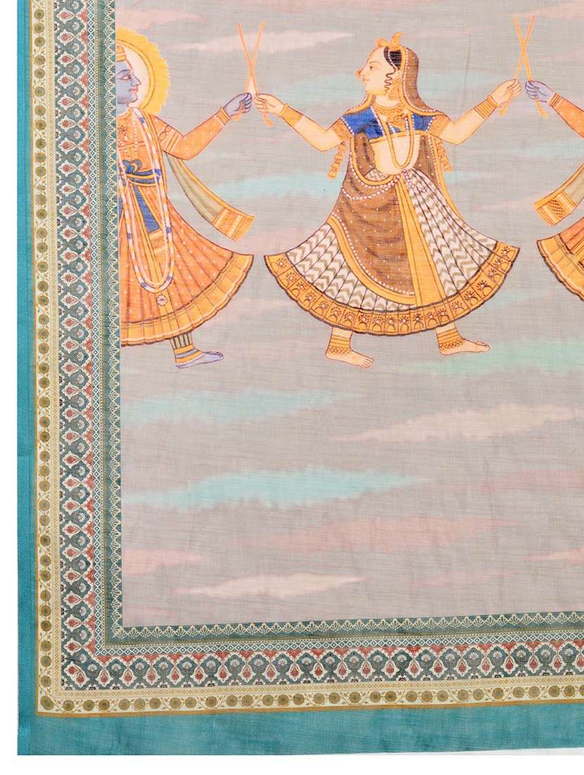 women printed casual wear saree with blouse - 22187850 -  Standard Image - 5