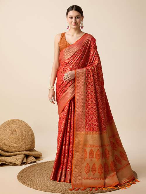 women self design patola saree with blouse - 22187873 -  Standard Image - 0