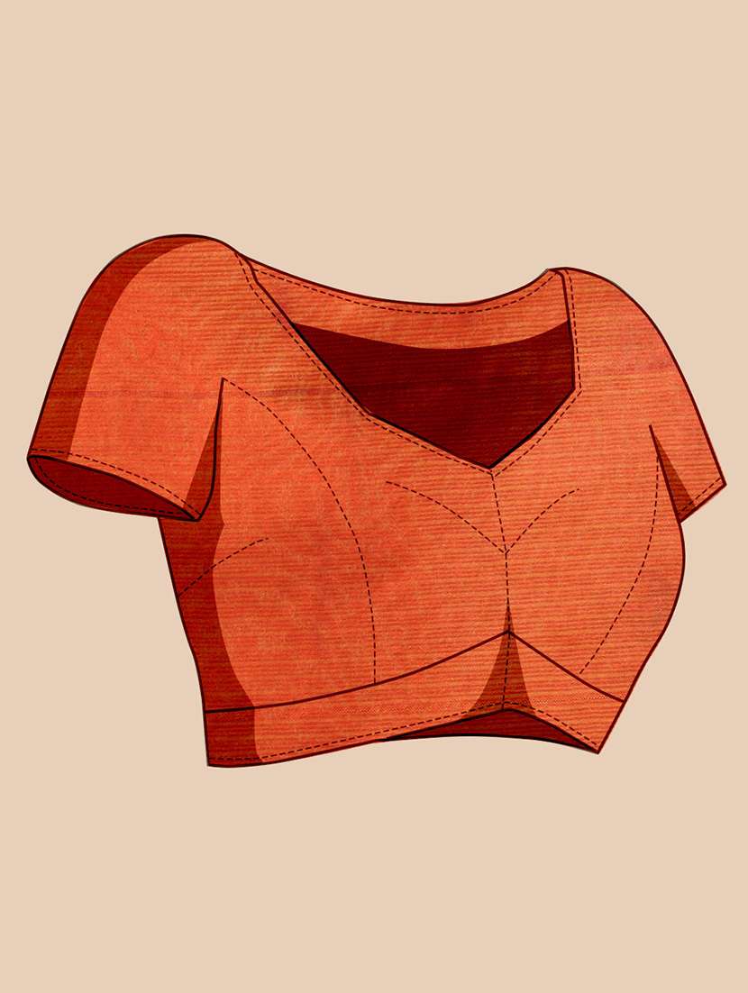 women solid with bordered saree with blouse - 22187886 -  Standard Image - 3