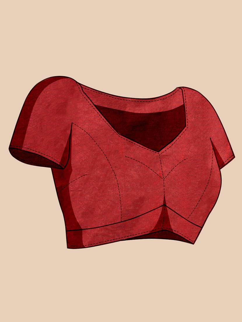 women solid with bordered saree with blouse - 22187887 -  Standard Image - 3