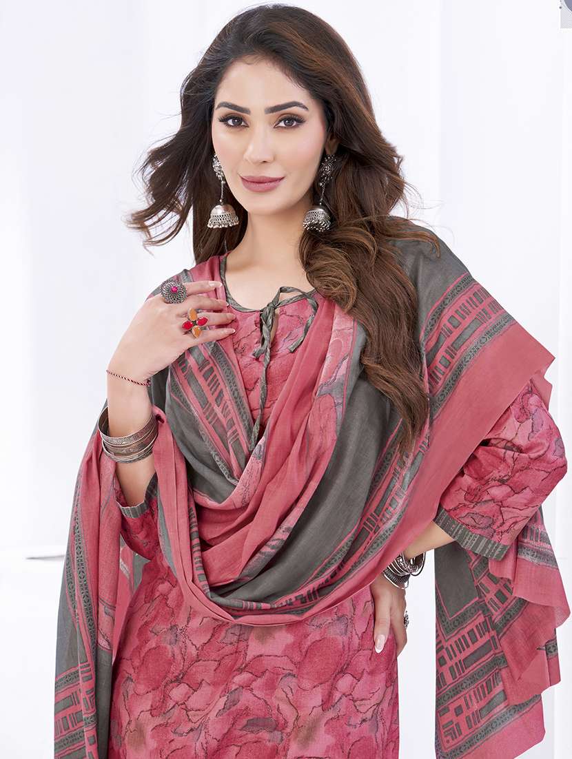 women printed three quarter sleeve kurta pant with dupatta set - 22205721 -  Standard Image - 3