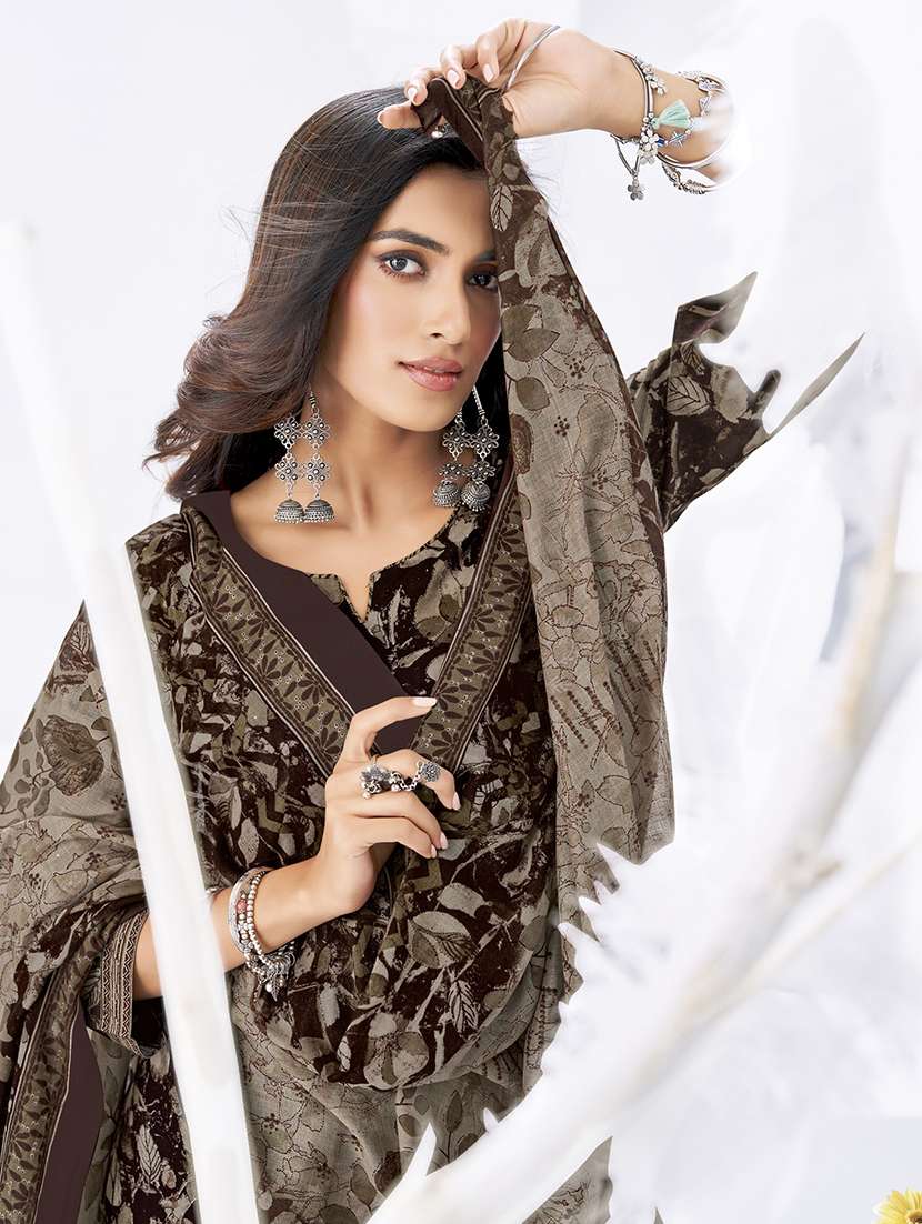 women printed three quarter sleeve kurta pant with dupatta set - 22205725 -  Standard Image - 3