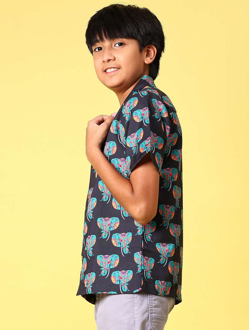 Boys Printed Short Sleeves Casual Shirt - 22214997 -  Standard Image - 5
