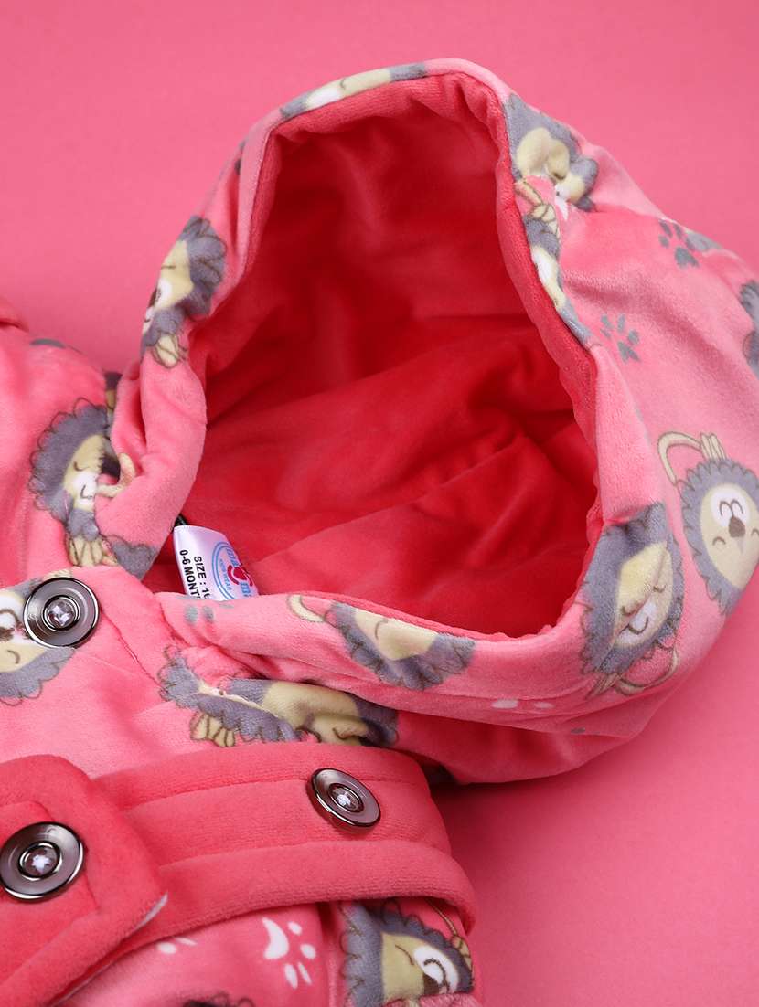 kids printed long sleeve winterwear dungaree set - 22217070 -  Standard Image - 3