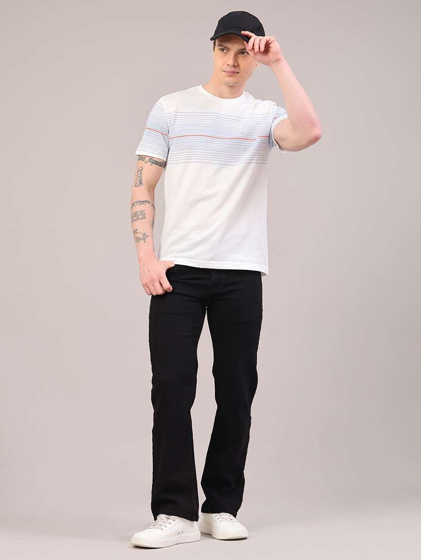 men striped short sleeve slim fit t-shirt - 22217081 -  Standard Image - 5