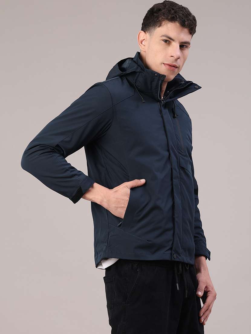 men solid long sleeve hooded puffer jacket - 22217088 -  Standard Image - 3