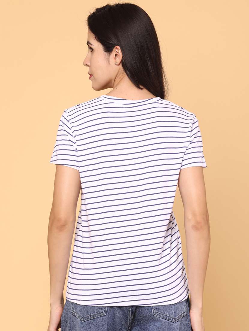 women striped short sleeve t-shirt - 22217099 -  Standard Image - 3