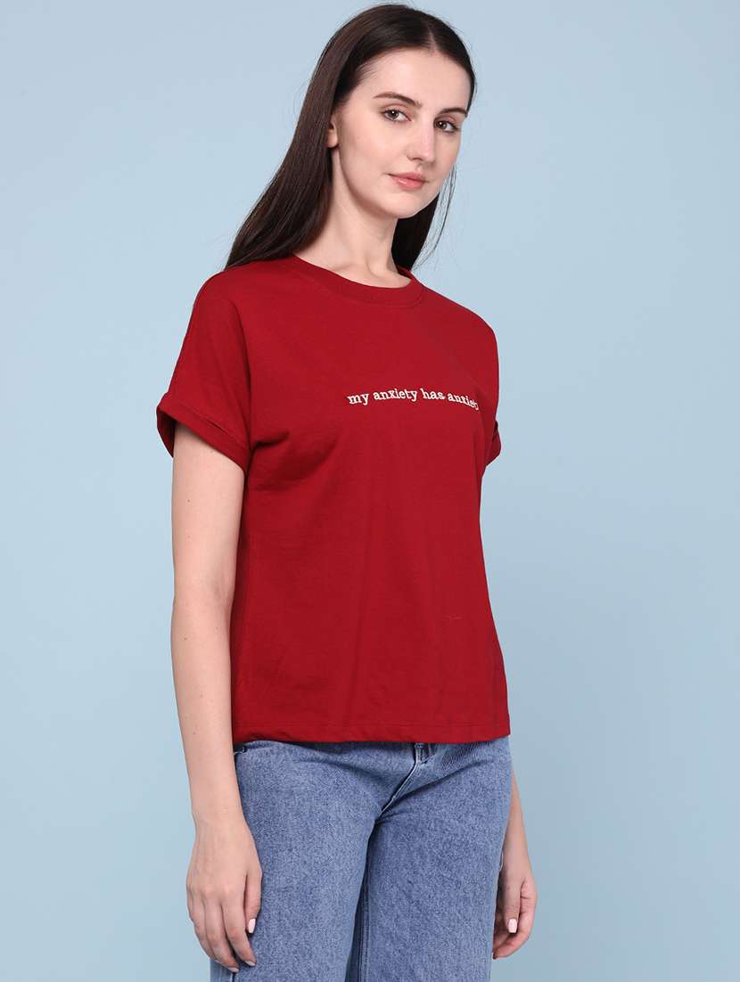 women embroidered short sleeves regular fit t-shirt - 22217121 -  Standard Image - 3