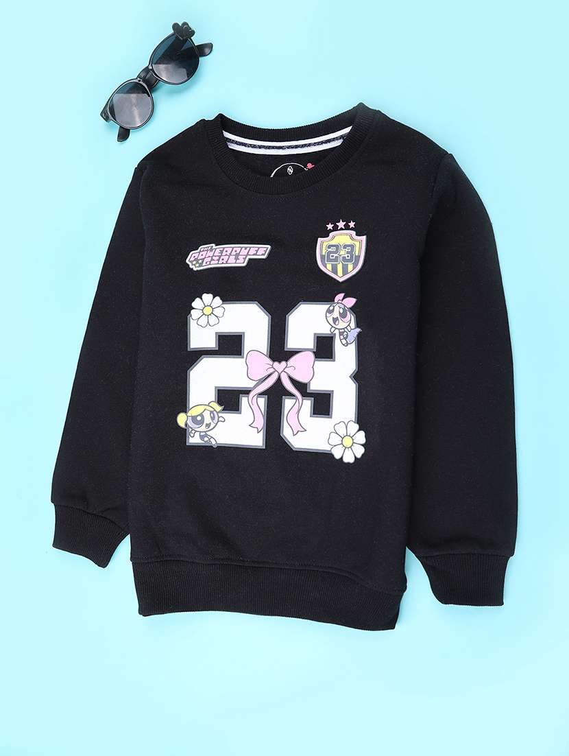 girls typographic long sleeve sweatshirt
